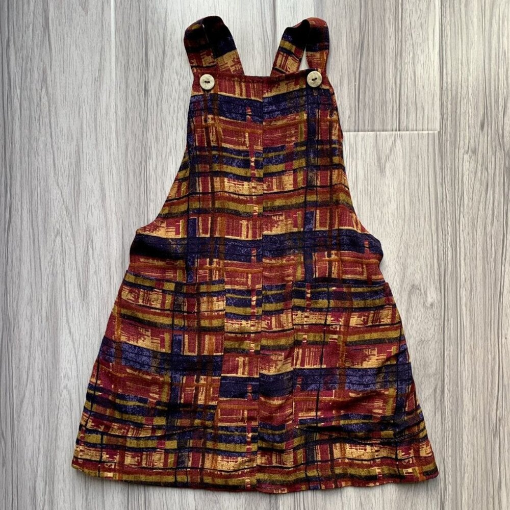 Ultra Violet Kids Rayon Pinafore Jumper Dress
